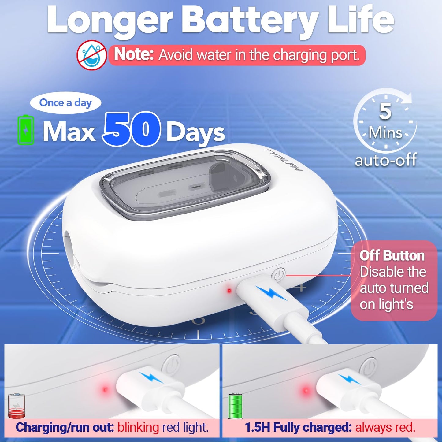 Toothbrush Sanitizer and Holder, TYPLFH Wall Mounted Toothbrush Covers Holders for Bathrooms, Rechargeable Toothbrush Travel Cleaner Case for Electric & Any Toothbrushes