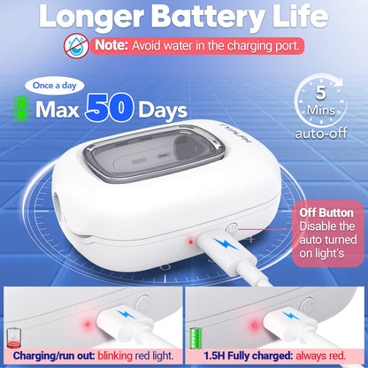 Toothbrush Sanitizer and Holder, TYPLFH Wall Mounted Toothbrush Covers Holders for Bathrooms, Rechargeable Toothbrush Travel Cleaner Case for Electric & Any Toothbrushes