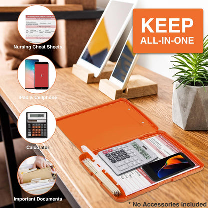 Sooez Clipboards with Storage, High Capacity Clip Boards 8.5x11 with Storage, Heavy Duty Nursing Clipboard Folder, Plastic Clipboard with Pen Holder for Women Teachers Work, School & Office Supplies