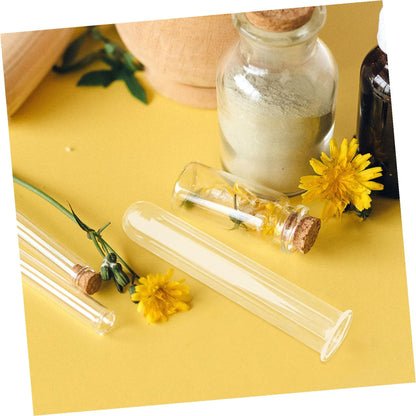 JEWEDECO 5pcs Glass Test Tubes for Plant Propagation Vase Hydroponic Floral Water Tubes Glass 2.5x3x15cm Small Terrarium Plants Home Décor