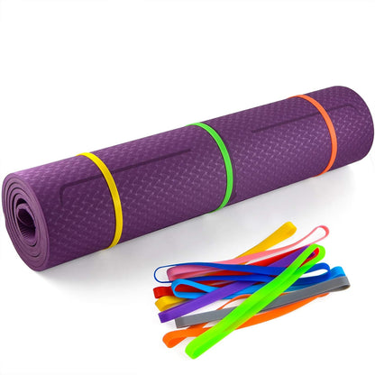 Coopay 120 Pieces Silicone Rubber Bands Colorful Elastic Wrapping Bands for Books, Art, Exercise, Crab Traps, Cooking, Wrapping, Heat, Cold, UV, Chemical Resistant (5.5 inch)