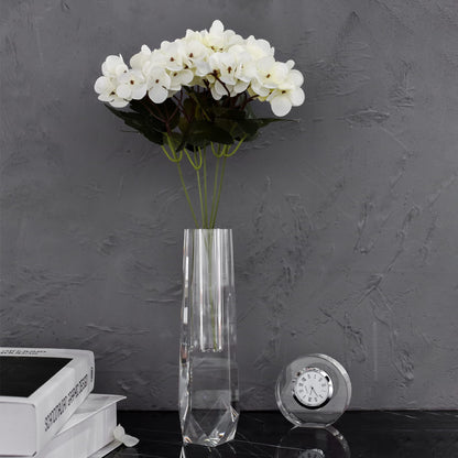 kitCom Series Crystal Vase, Flower Vase, Suitable for Home Decor, Wedding or Gift - 8.3 Inch Luxury Crystal Flower Vase