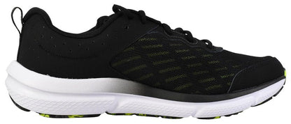 Under Armour Men's Charged Assert 10 Shoes, (004) Black/Black/High Vis Yellow, 11.5 X-Wide
