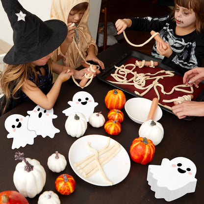 Halloween Ghost Napkins | 100pcs White Disposable Paper Napkins | Kids Spooky Party Decorations - Boo Decor