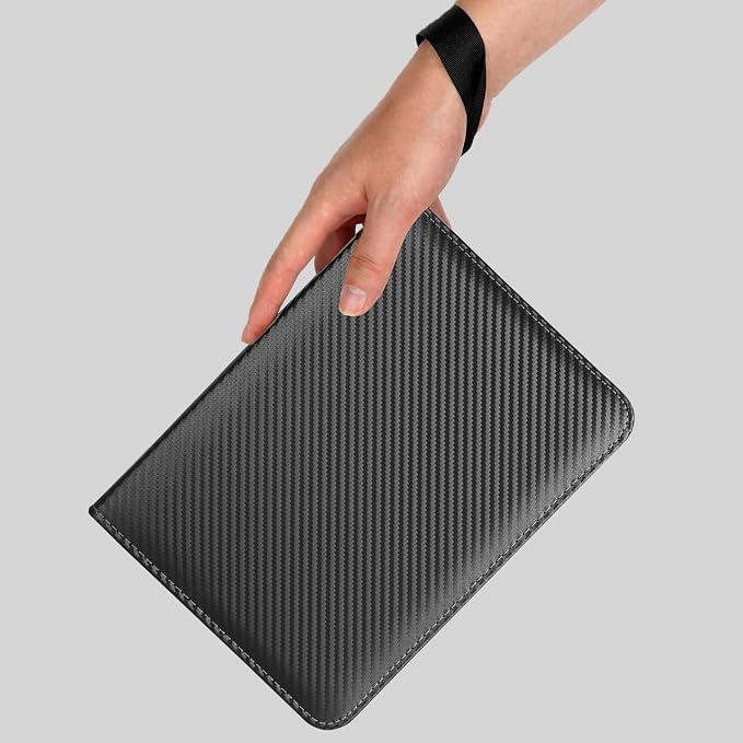 GERMUN 4 Pocket Card Binder, Premium Zip Trading Card Binder, 400 Double Sided Pocket PU Card Collection Binder, Collector Card Album, Card Folder for MTG, TCG, Sports Cards, Game Cards (Black)