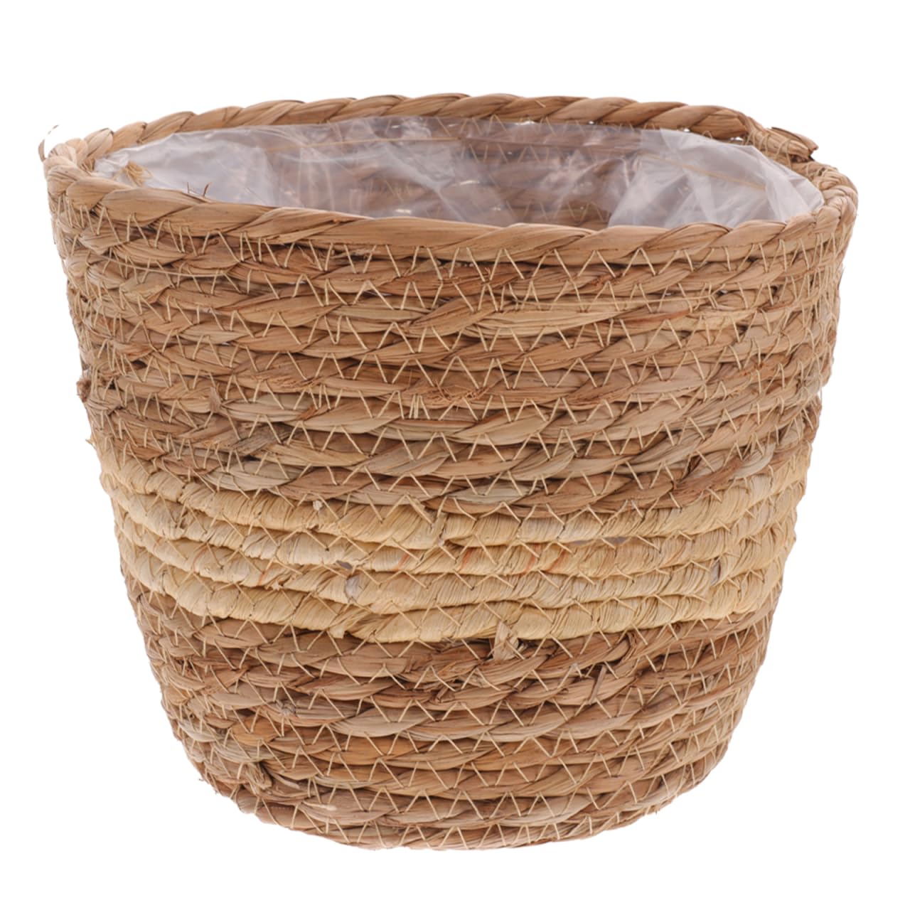 Zerodeko Hand Woven Plant Basket Natural Seagrass Planter Pot 7.08X7.08X5.90In Compact Indoor Decorative Container for Flower Arrangement Home Gardening Storage