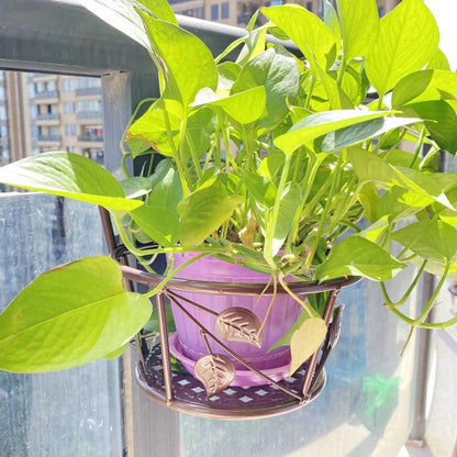 TEOYETTSF Flowerpot Stand for Home Garden Decoration Balcony Railing Hanging Basket Stand Flowerpot