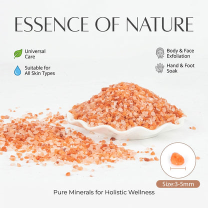 MAQIHAN Pink Himalayan Bath Salt - 10 Oz Himalayan Pink Salt for Bath Soak, Unscented Fine & Coarse Mix, Gentle Full Body & Foot Spa Care for Relaxing Nighttime Soaking