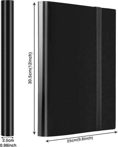GEAoffice Trading Card Binder, 9 Pockets Card Album Folder, 360 Side Loading Pocket Binder for Sports&Game Cards, MTG and Other TCG, BLACK