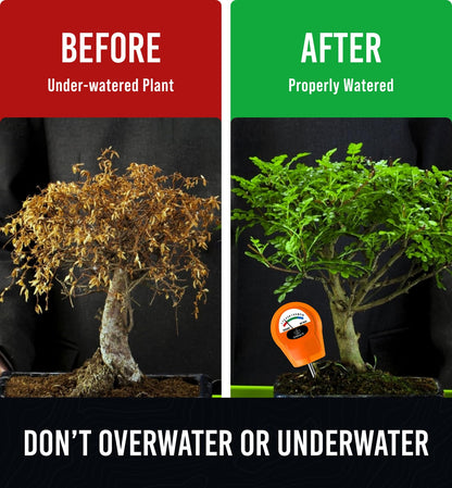 GROWIT Soil Water Monitor for Plants - Soil Moisture Meter | Hydrometer for Plants | Plant Moisture Meter Houseplants | Water Tester for Plants | Farming Indoor and Outdoor Plants- Orange