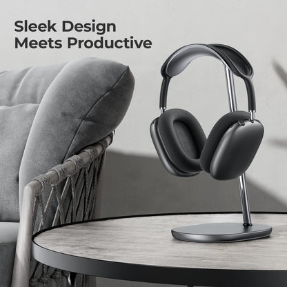 BENKS Headphone Stand for AirPods Max, Beats, Bose, Sony, Senheiser - Desktop Headset Holder, Gaming Accessories, Desk Earphone Stand (Black)