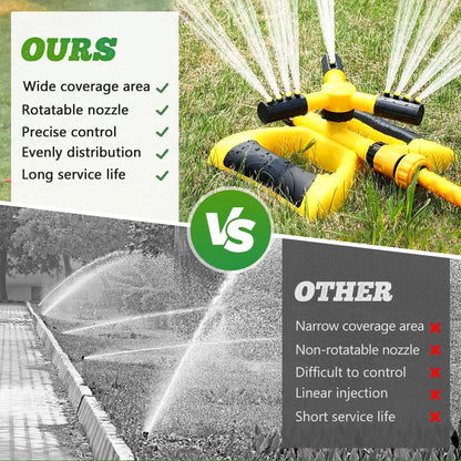 Upgrade Sprinklers for Yard, 2026 New Rotating Water Sprinkler for Lawn, Garden Sprinkler for Large Area Coverage, Lawn and Yard Sprinklers (Green)