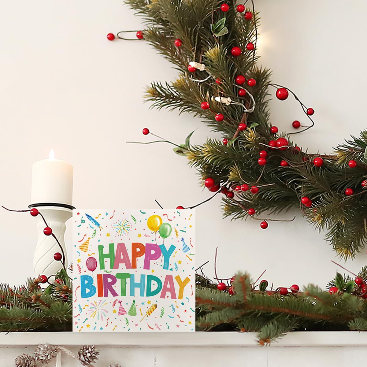 3 PCs Birthday Decorations Wooden Box Sign, Happy Birthday Sign Party Decorations for Friends Daughter Son, Rustic Country Wooden Signs, Living Room Bedroom Desk Tiered Tray Decor Supplies
