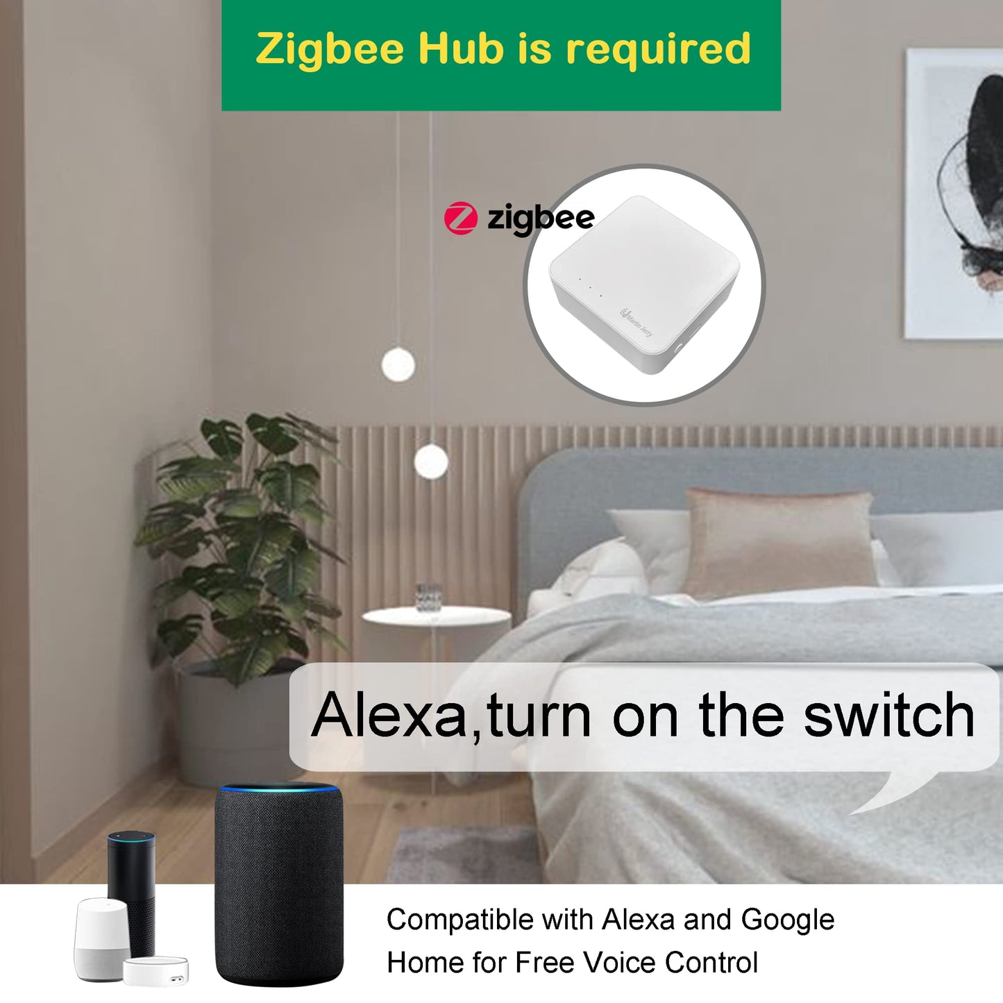Zigbee Smart Switch no Neutral Required | 4 Pack Smart Light Switch Compatible with Alexa and Work with Google Home, Smart Home Devices