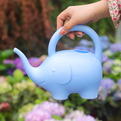 Luwint Elephant Watering Can 1 Quart, Long Spout Small Watering Can for Indoor Plants, Lightweight Outdoor Watering Pot with Comfortable Handle, Blue