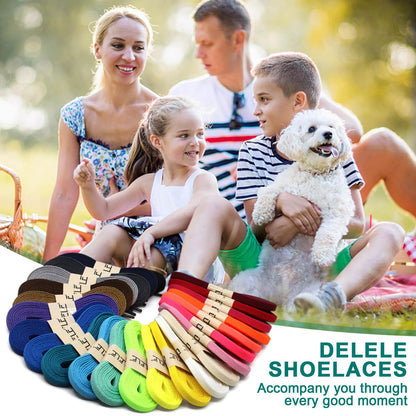 DELELE 2 Pair 63 inch Flat Shoe laces 5/16" Wide Shoelaces for Athletic Running Sneakers Shoes Boot Strings Beige