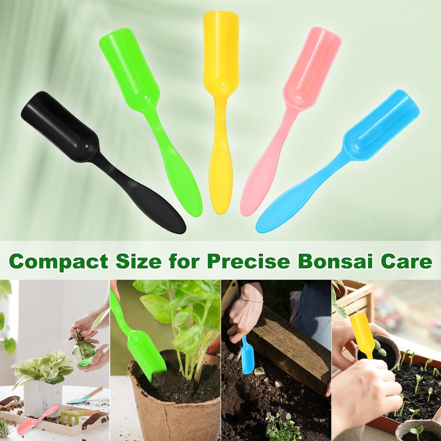 M METERXITY 20-Pack Mini Gardening Shovel Spoons, Plastic Garden Soil Scoops for Cultivation Digging Transplanting/Flower Planting/Plant Succulent, Colorful Small Gardening Tools [Multicolor]
