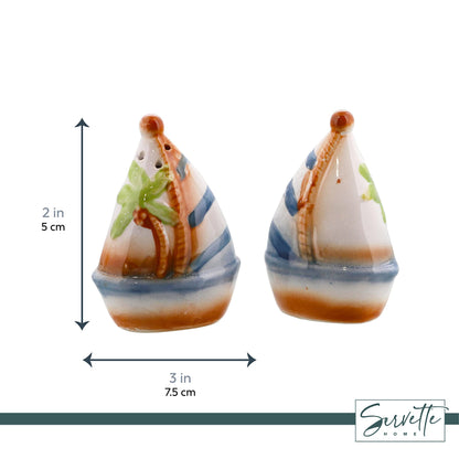 Salt and Pepper Shaker Salt Shaker - Sailboat and Palm Tree