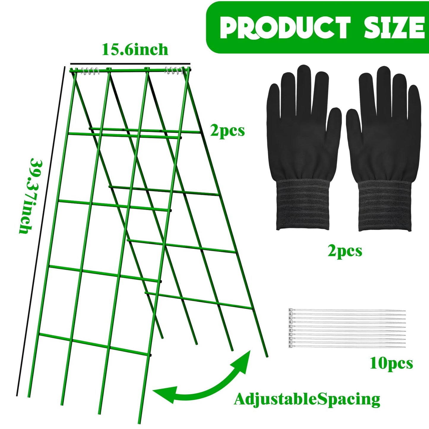 Heavy Duty Cucumber Trellis,2 Pack,No AssemblyGarden Trellis for Climbing Plants Outdoor,Cucumber Trellis, A-Frame Vegetable Frame,Vegetables Peas Beans Squash Cucumber