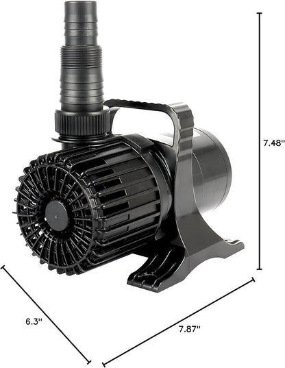 WaterRebirth (7000GPH-320W, UL listed) Large Fountain Submersible Water Pond Sump Pump Aquarium Electric Waterfall Pump Outdoor PS- 7000