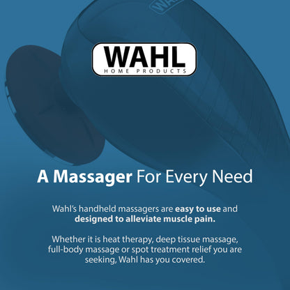 Wahl Heat Therapy Corded Vibratory Therapeutic Body Massager, Heated Handheld Massage Tool with Two Speeds, Relieve Neck, Shoulder, Muscle, Leg & Back Pain, Model 4196-1201