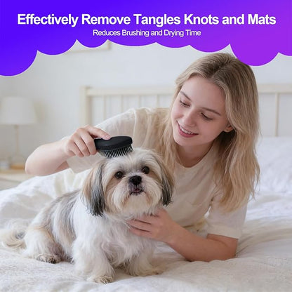 Small Dog Brush- Grooming Tool for Teddy, Yorkies, Maltese, Shih Tzu, Chihuahua - Puppy Hair Brush (Black)