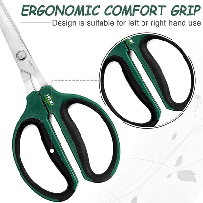 Yieldcropper Hydroponic 2-Pack Bonsai Scissors and Plant Trimming Shears Set - Stainless Steel Pruning Shears for Indoor Gardening, Succulent Harvest, and Precision Plant Care