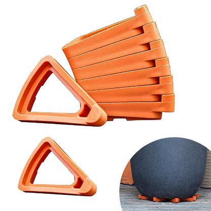 LeafLassie Plant Pot Feet for Outdoor Planters, 24PCS Invisible Flower Pot Risers Toes,Indoor Secure Compressive Environmental Triangular Lifters Supports (Large Orange)