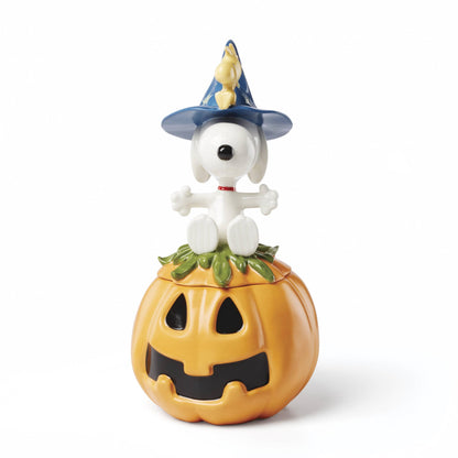 Lenox Candy Dish, The Great Pumpkin Covered Candy Dish, Snoopy on Removable Lid, Porcelain, Halloween Decorations, Halloween Table Decorations, PEANUTS Design, Fall Pumpkin Decor (1 Piece, 10-inch)