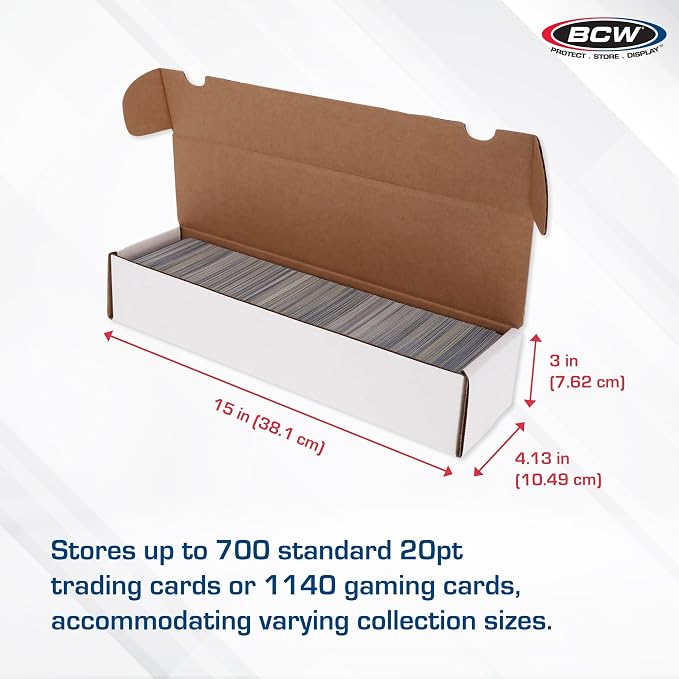 BCW 800ct Trading Card Storage Boxes - 3 Pack | Organizer for Sports Cards, MTG, Pokemon, and Card Games