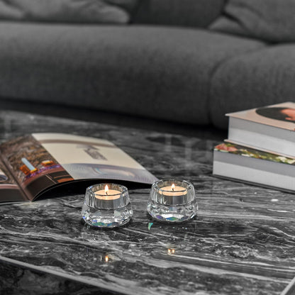 Crystal Candle Holders Set of 2, Tea Wax Ultra Elegant & Modern Centerpiece Home Décor,Wedding
