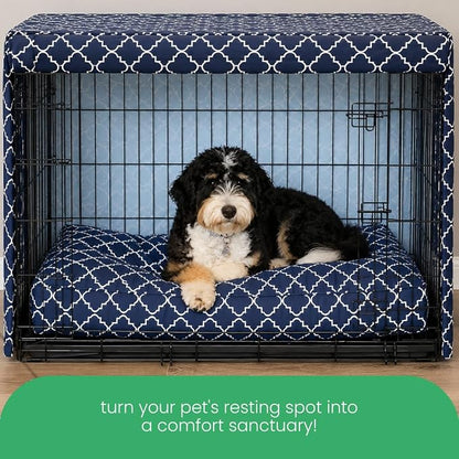 Molly Mutt Romeo & Juliet Dog Crate Cover, 100% Cotton Canvas Cover with 2 Roll-Up Panels, Ideal for Dog or Cat Crate, Durable, Washable, and Free of Harmful Chemicals, 24" x 18" x 21"