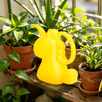 XXXFLOWER Unicorns Indoor Watering Can, 1 L Cute Animal Water Cans, Novelty Unicorns Shape Watering Pot for Office House Indoor Garden（Yellow）