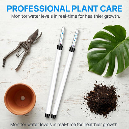 BESPORTBLE 2Pcs Water Level Indicator for Plants, 14-Inch Plant Water Meter Gauge, Visual Watering Reminder Sticks for Indoor Outdoor Potted Plants, Flower Pots and Self Watering Planters