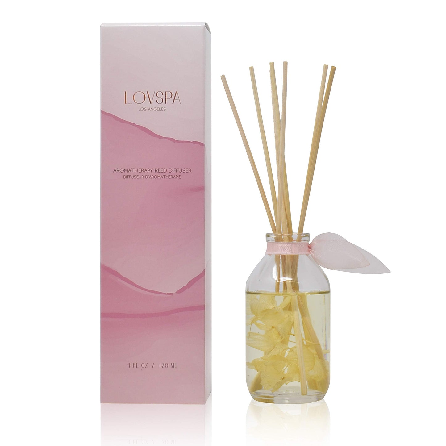 LOVSPA Reed Diffuser Set, Smoked Vanilla Scented Oil Diffuser with Sticks, Home Fragrance Accessories for Bathroom Shelf Decor, Aroma Diffusers for Home or Office Fall Decor, USA Made