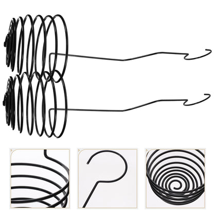 Healvian 2 Pcs Air Plant Holders Spiral Hanging Hooks 37cm Metal Tillandsia Wire Hangers for Balcony Garden Wall Décor