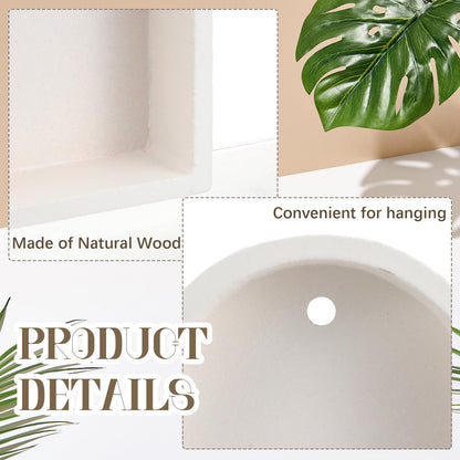 Ripeng 4 Pcs Tiny Arch Shelf 3.5 x 2.5 Inch Mini Floating Wall Shelves Small Wall Shelf Boho Farmhouse and Retro Storage for Bedroom Living Room Kitchen Bathroom Picture Frames Plants