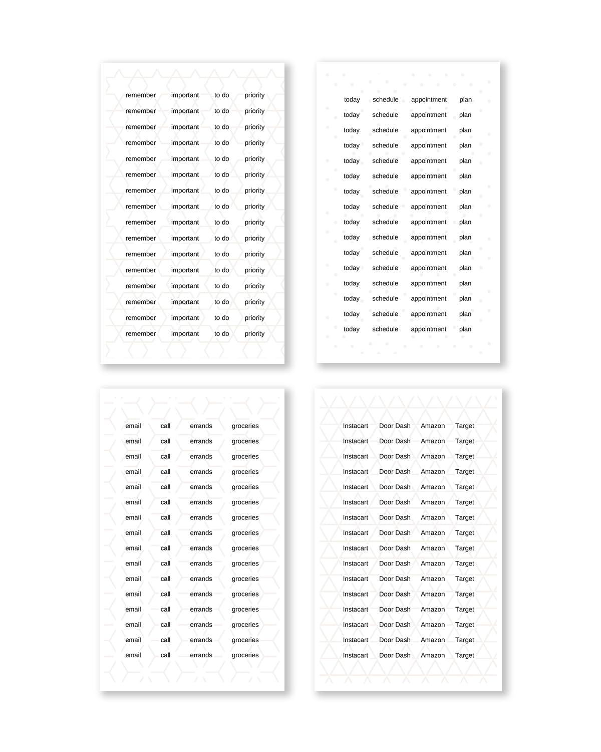 Rongrong House & Family Words and Icons Sticker Book – 25 Pages of Functional Planner Stickers – Chore, Cleaning, and Home Organization Stickers for Planners, Journals, Calendars & Family Schedules