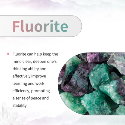 TUMBEELLUWA Crystal Chips Money Tree with Natural Rock Crystal Cluster Base Handmade Stones Figurine Bonsai Tree for Good Luck and Wealth, Fluorite