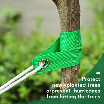 32 Pieces 15.74 Inches Tree Straps for Staking with Grommet Heavy Duty Tree and Plant Supports Stakes for Guying Staking Newly Planted Sapling Straight and Hurricane Protection (Green)