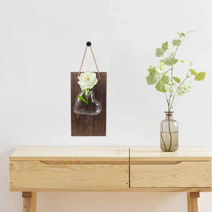 VALICLUD Wall Mounted Glass Vase Hydroponic Planter Glass Decorative Flower Vase for Indoor Plants Home Décor Terrarium Desktop Supplies