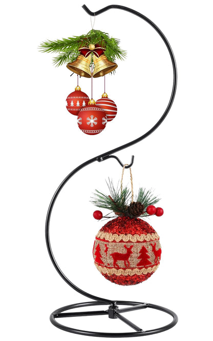 YOLDEGII Ornament Display Stand, Ornament Hanger Holder Glass Ball Air Plant Holder, Hanging Terrarium Stand for Christmas Wedding, Home Office Decor(S-Style)