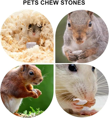 8 Pack Lava Block Chew Toy Small Pet Animal Lava Bites Chews Toy Teeth Grinding Stone Mineral Calcium Block for Chinchilla Hamster Parrot Chinchillas Rabbit Guinea Pig Gerbil Mouse Squirrels