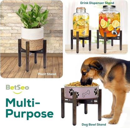2Pack - Dog Bowl Stand for Water/Food - Adjust with Lock - Dog Water Fountain Holder, Elevates Pet Food and Water Feeder Bowls (Bowl not Included) - 2Pack - (Height 10.3in, Width 8-11.2in)