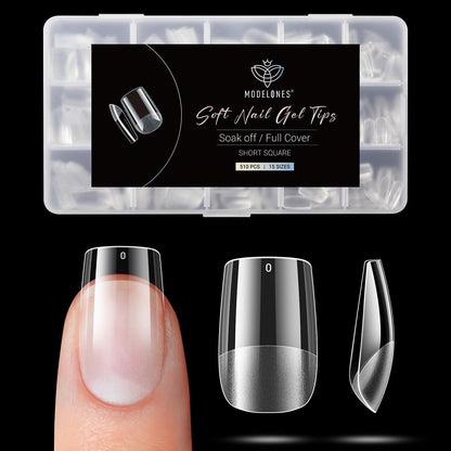 modelones 9 in One Gel Nail Glue Brush On Nail Glue 15 ml for Tips, Rhinestones, Base Coat, Blooming Art Gel Kit for Press on Nails Acrylic Tips U V Lamp Needed 2Pcs