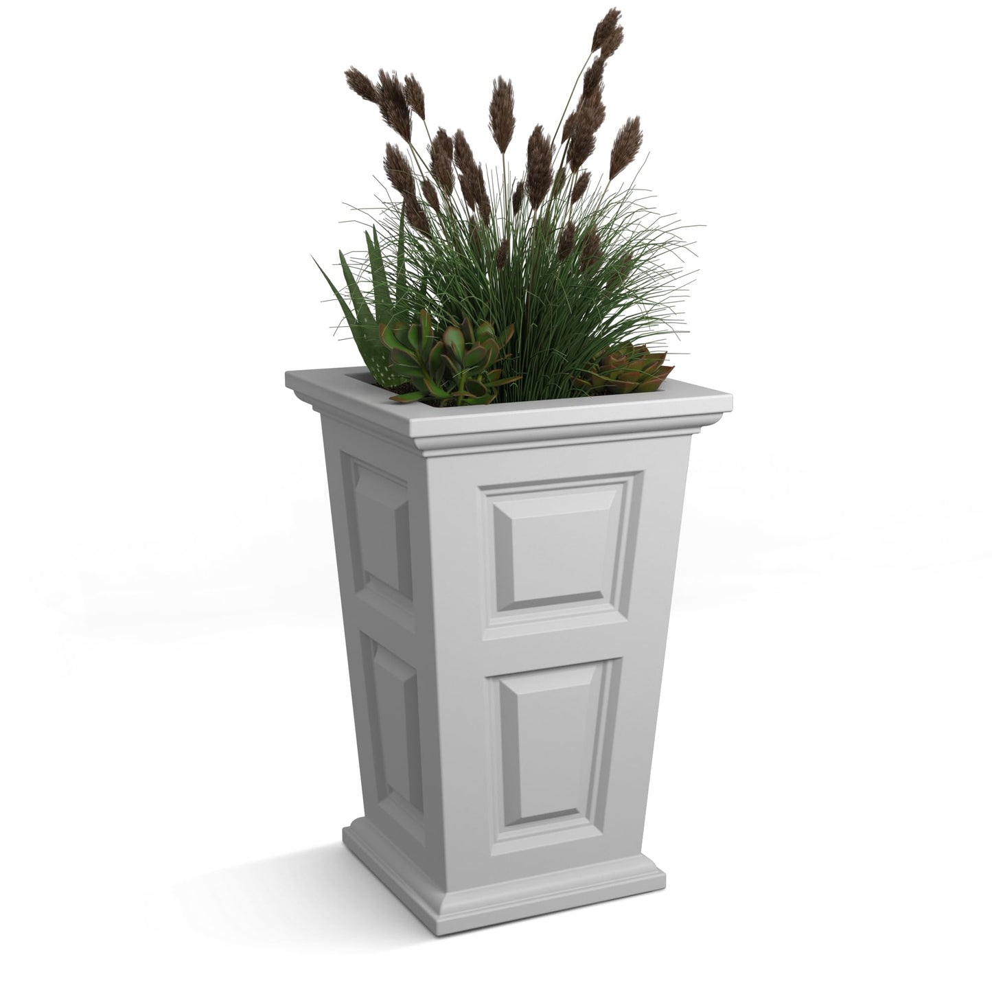 Mayne Wyndham 24-Inch Tall Planter – Self-Watering, Weather-Resistant Planter for Flowers – Durable Indoor/Outdoor Design for Patio, Porch, or Entryway