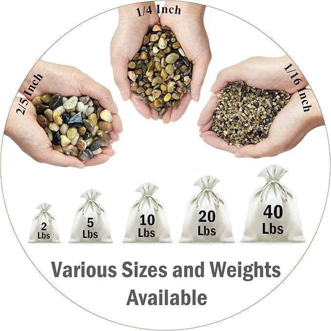 FANTIAN 2 lbs Aquarium Sand. 1/16 Inch Fish Tank Coarse Sand Pea Gravel for Substrate, Terrariums, Vase, Plant, Soil Cover and Outdoor Landscaping