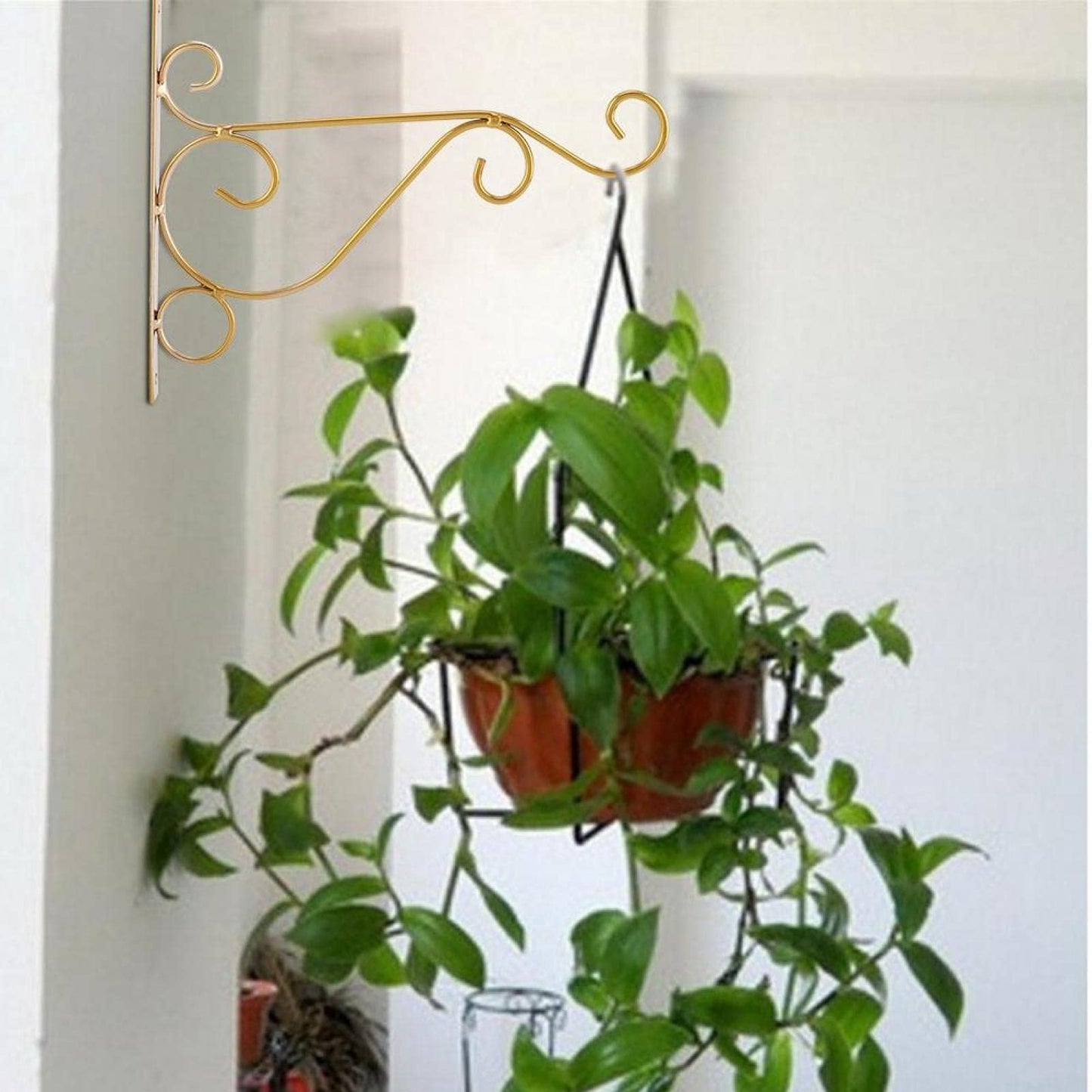 Hanging Plant Bracket 9.8inch, Gold Plant Hooks Plant Hanger Bracket for Indoor Outdoor Planter Flower Pot Bird Feeder Wind Chime Lanterns