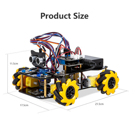 ACEBOTT Smart Robot Car Kit Compatible with Arduino, Robotics for Kids Ages 8-12 12-16, Electronic Programming Project/STEM Science Kits Coding Gifts for Adults and Youths