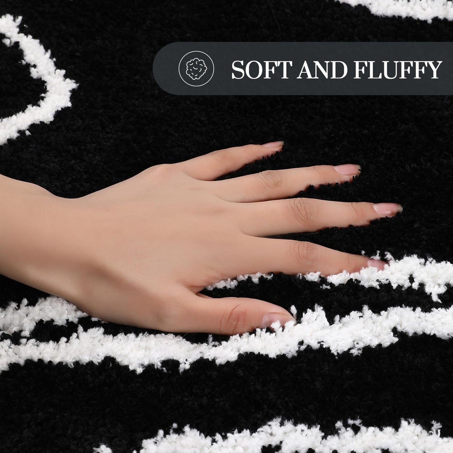 FANC GUY Halloween Cute Funky Large Black Humanoid Super Absorbent Bath Mat Fun Machine Washable Non Slip Bathroom Rugs Oversized Plush Shower Bath Floor Mats